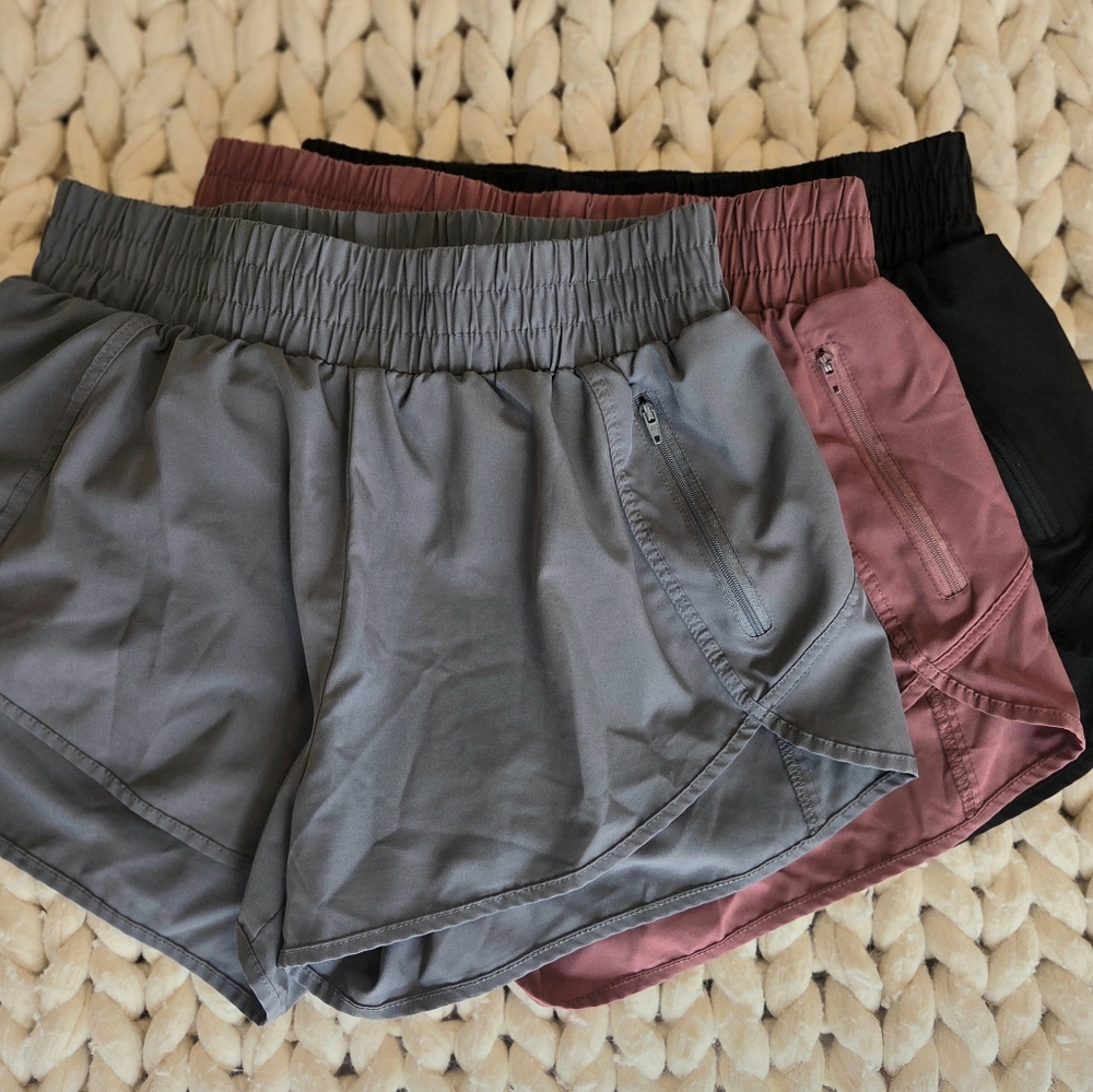 3 Pairs of Women's High Waisted Running Shorts - Amazon (BMJL)
